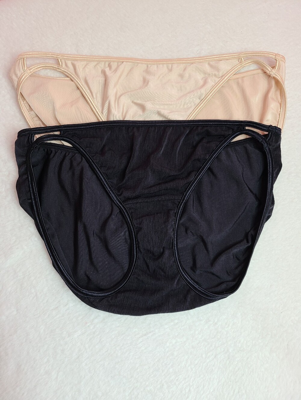 2pk Vanity Fair Illumination Classic Satin Trim String Bikini Panties Size XL